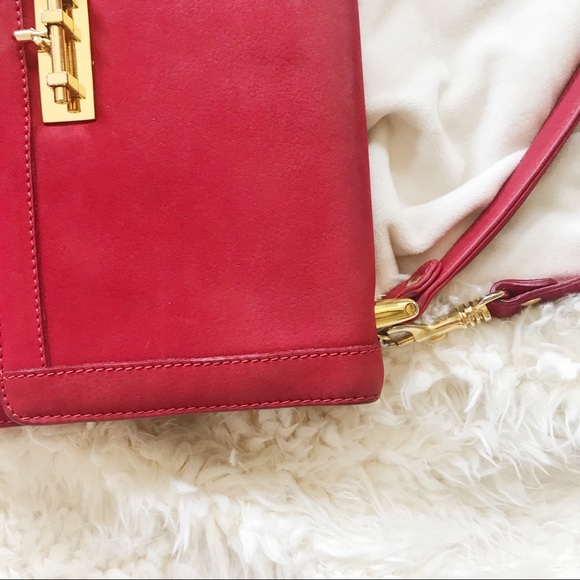 Anthropologie MySuelly Retro Red Leather Purse - Picture 4 of 8